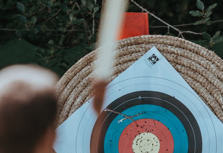 Outdoor archery experience at Xsite Leisure in Surrey
